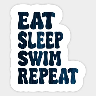 eat sleep swim repeat Sticker